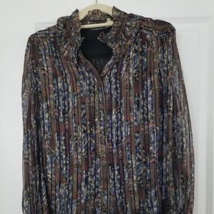 Vintage Floral Blouse- Fits size 4